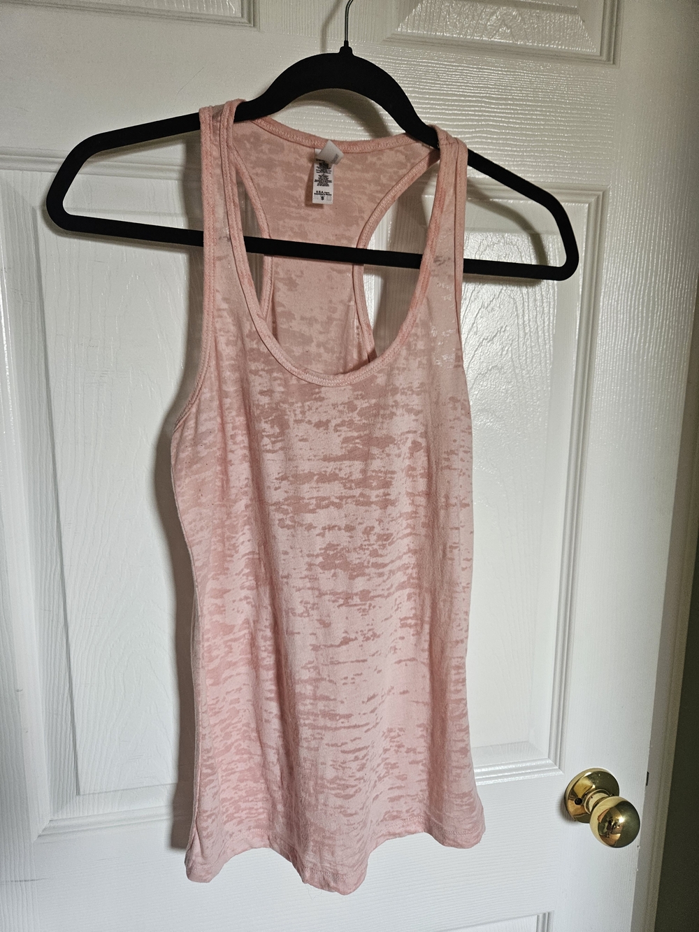 Next Level Apparel Light Pink Burnout Racerback Tank